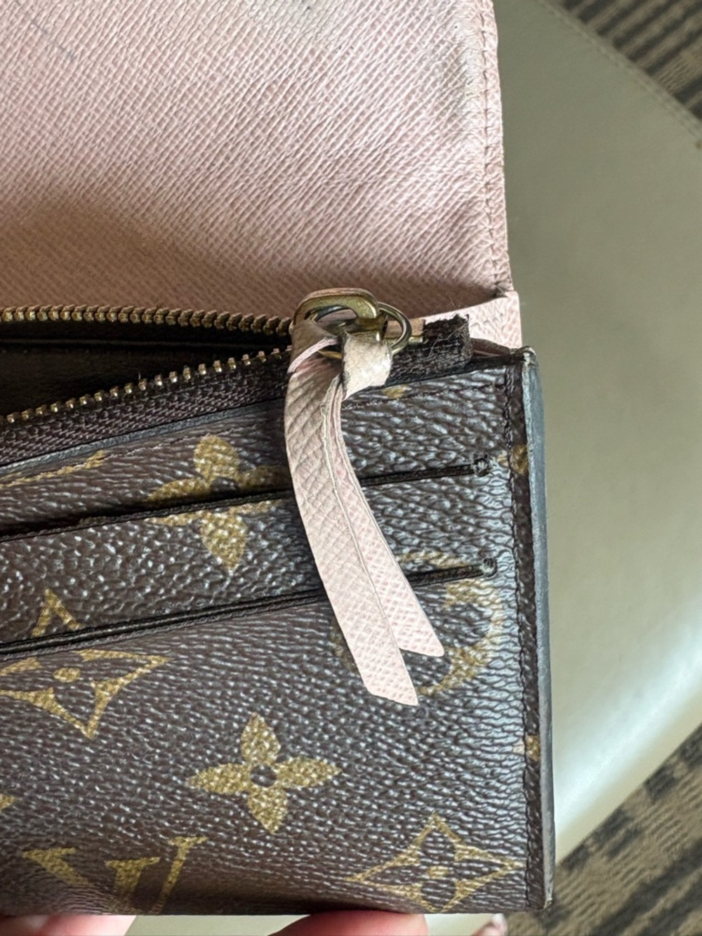 Auth Louis Vuitton Emilie Wallet Rose Ballerine - Picture 9 of 13